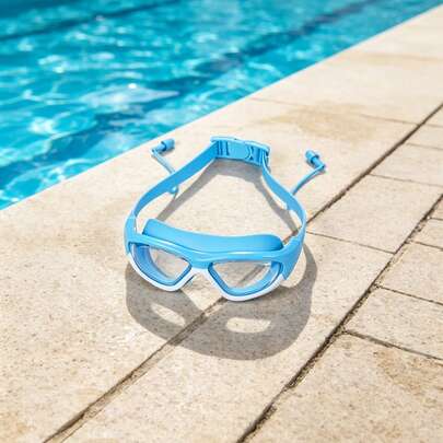 1 Pair Children's Waterproof Anti-Fog High Definition Swimming Goggles - Professional Training And Diving Children's Swimming Goggles