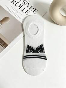 5双装无缝男女通用隐形低帮船袜，适合搭配平底鞋、运动鞋和高跟鞋 - 彩色 - 查看 4