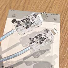 5个镂空蝴蝶充电线保护套，兼容20W 16/15充电器，14英寸保护壳 - 彩色 - 查看 6