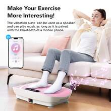 MERACH CV30 Pro Vibration Plate Exercise Machine, Whole Body Workout Equipment For Women, Bluetooth And Silicone Pedal, Vibration Plate With Auto Mode, Vibrate Fitness Platform For Home - 美規A型插(110-127V) - 查看 2