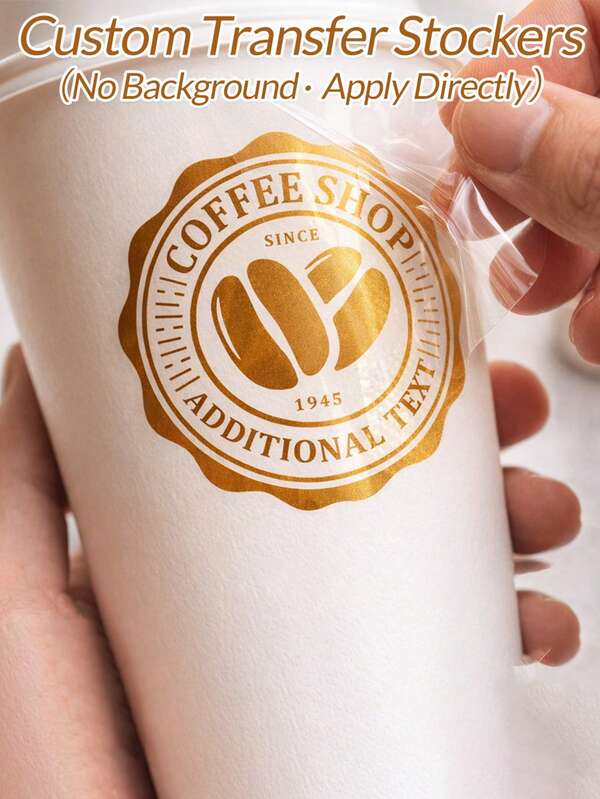 Custom UV Transfer Stickers, Pressure-Sensitive Cold Transfer Logos, Detachable Packaging Labels, 3D Printed UV Transfer Labels, Logo Labels, Glass Cup Transfer Stickers, Glass, Furniture, Crafts DIY Category Gift Packaging Labels