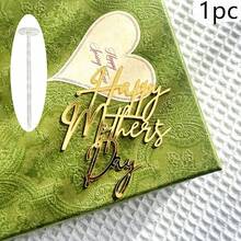 1pc/3pcs/6pcs Acrylic Flower & Butterfly Mother's Day Cake Topper, Suitable For Mother's Day, Mom's Birthday Party DIY Cake & Dessert Decoration - Multicolor - View 32