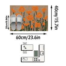 1pc Rug/Carpet/Bath Mat/Door Mat, American Luxury Classical - Floral Painting Pastoral Style Welcome Mat, Suitable For Bathroom, Kitchen, Entrance, Hallway, Bedside, Living Room, Bedroom, Machine Washable Soft Floor Mat, Aesthetic Home Decor - P - View 10