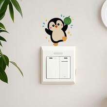 1pc Wall Sticker,Penguin Switch Sticker,Window Sticker,Self-Adhesive , Suitable For Bedroom And Living Room, Bedroom,Glass Decoration And Embellishment - A - View 9