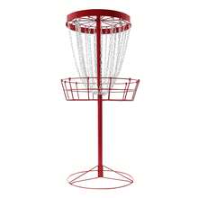 Golf Basket 24-Chain Disc 25.39in Iron Target With Wind-Resistant Base For Backyard Park Practice Etc - 紅色 - 查看 10