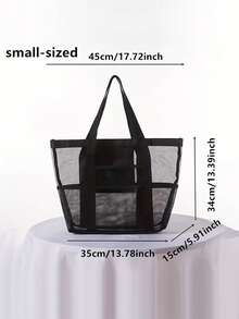 1pc Multi-Functional Beach Bag, Travel Holiday Handbag & Shoulder Bag, Mesh Drainage Swimming Bag, Large Capacity Storage Tote, Foldable Shopping Bag, Suitable For Both Men And Women - Multicolor - View 7