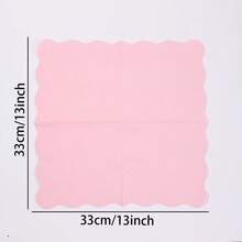 20/40/60pcs Classic Light Pink Bordered Disposable Napkins, Minimalist Solid Color Lace Cocktail Napkins, 13*13 Inch 2-Ply Thickened Decorative Napkins, Suitable For Birthday, Wedding, Engagement And Party Decoration - Multicolor - View 6