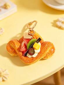 1pc Realistic Fruit Pineapple Keychain, Party Favor Gift For Best Friend - Multicolor - View 4