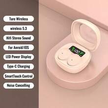 Mini In-Ear Wireless Headphones With Noise Cancellation, HIFI Surround Stereo Bass, Smart Digital Display, Long Battery Life, Universal Compatibility - View 7