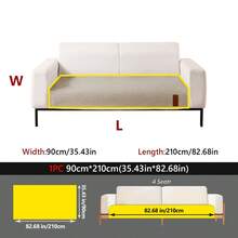 1pc Linen Textured Sofa Cover, Non-Slip Pet-Friendly Couch Protector, Breathable Washable Furniture Slipcover For Living Room - Multiple Styles - View 20
