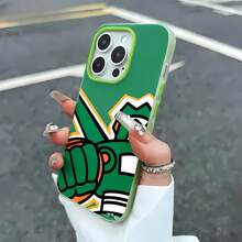 Arte gráfico de un robot verde, naranja y blanco.funda de teléfono Fundas compatibles con ,Apple,VIVO,OPPO,,, y Honor.Fabricadas en silicona TPU,ofrecen protección contra golpes y caídas. - Verde - Ver 2