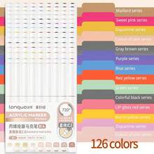 9-Color Set, New 288-Color Professional Set, 207-Color Direct Liquid Acrylic Paint Markers, Soft Tip Large Capacity Ink, Uniform Color, Odorless, Opaque, Suitable For Stone, Glass, Ceramic, Easter Eggs, Metal, Woodcraft Stationery, Student Watercolor Pens, Dual-Tip Oil-Based Markers For Art Students, Paintbrushes For Elementary School Drawing Books, DIY Creation, Suitable For School Art Supplies, Back-To-School Essential - Sets - View 31