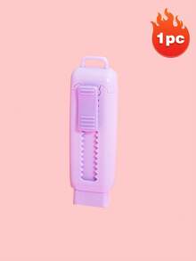 Pink Retractable Sliding Eraser Set, Cute Pull-Push Large Pencil Eraser With Plastic Cover, 4 Refill Soft Erasers For Students, Office, Daily Use, Popular Stationery - Rectangle - View 14