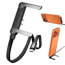 Foluu 二合一隐形支架充电线，带支架，5 英尺 240W 超快充电线，带可折叠支架，兼容三星 Type-C 接口，适用于游戏、办公、车载、旅行等场景，1 条装 - 1 件 - 查看 9