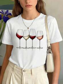 Dam-T-shirts - Vitt - Visa 1