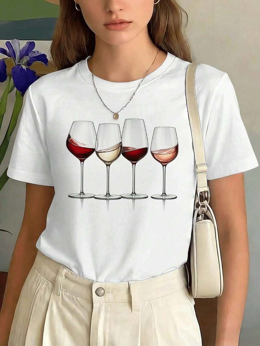 Dam-T-shirts - Vitt - Visa 1