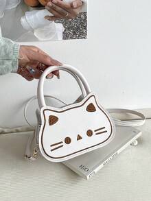 1pc This Cute And Sweet Cartoon Kitten Mini Handbag Is A Unique Design Suitable For Various Occasions. Versatile And Easy To Use, It'S Perfect For Outdoor Activities, Playtime, Commuting, And More, Making It A Perfect Gift For Teenagers. - Multicolor - View 10