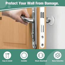 6pcs Silicone Soft Door Handle Wall Protector Pads, Furniture & Refrigerator Anti-Collision Mats, Door Handle Protection Bumpers - Round - View 4