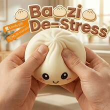The Dumplings Are Soft And Squishy, And The 2026 New Deformable Bread-Shaped Stress-Relief Ball Helps To Relax The Body And Mind.It Is Very Suitable As A Gift For Halloween, Thanksgiving, Or Christmas, And Also Makes A Great Party Favor GGA3 - 一個軟綿綿大包子 - 查看 2