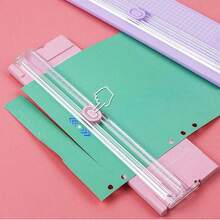 1 kẹp giấy A4/A3, dao cắt giấy nhựa cầm tay, máy cắt ảnh mini, dao trượt để bàn thủ công, đồ dùng học tập, đồ dùng học tập - A - Xem 8