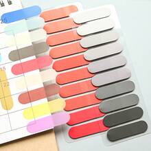 200pcs/Pack Transparent PET Gradient Index Stickers, Colorful Round Tip PET Index Stickers, Retro European And American Colors, Index Stickers, Morandi Color Notes, Indicator Stickers, Classification Marking Stickers School Supplies - one-size - View 8