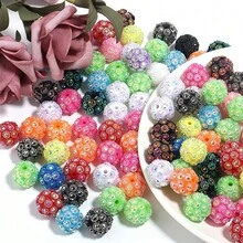 10 Stück 16mm Sonnenblumen Harzperlen, gerade Lochform rund, geeignet für DIY Handyanhänger, Schlüsselanhänger, Perlenbestückte Stifte und andere Schmuckzubehör - Farben mischen - Übersicht 2