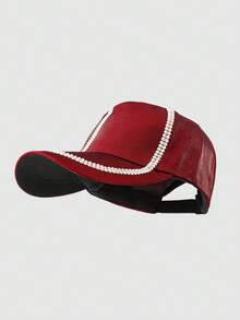 1pc Y2K Style Vintage Baseball Cap With Pearls, Women's Accessory, Summer Golf Hat, Dad Hat, Adjustable Classic Low Profile Solid Color Cap, Unisex Outdoor Sun Hat, Fashion Casual American Style Denim Hat, Perfect Gift Choice - Baseball Cap - View 7