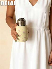 1 Stück 300ml handbemalter Thermobecher mit rosa Rosen-Motiv, doppelwandig aus Edelstahl, flacher Boden, Tasse mit Griff, Reisebecher, Wasserflasche, geeignet für Outdoor, Büro, Zuhause, Schule, Reisen, Geburtstagsgeschenk, Feiertags-Geschenk, Muttertags-Geschenk, Vatertags-Geschenk, Einschulung, Valentinstags-Geschenk - Verschiedenfarbig - Übersicht 7