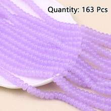 Khoảng 163 hạt cườm thủy tinh giả ngọc bích kích thước 5x8mm, hạt dẹt, hạt đệm, vật liệu làm trang sức thủ công DIY. - Hạt bàn tính - Xem 8