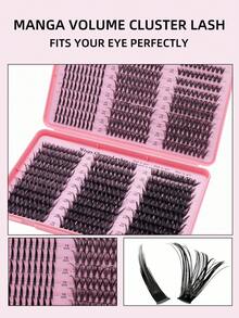 60 pcs Bulu Mata Palsu Individual Lengkung Tahan Lama dengan Efek Mata Rubah, Mudah Dipakai, Alami & Lembut, Tersegmentasi - C - View 5