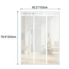Magnetic Screen Door, Double Door, Automatic Seal Anti-Mosquito, Thickened Mesh Material, Magnetic Closure, Multi-Size Options, Pet Friendly, White - White - View 16