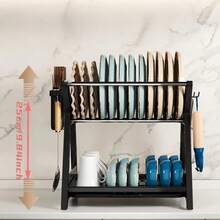 1Pc High-Quality Kitchen Tableware Storage Rack, Large Capacity Multi-Layer Drainage & Storage Organizer, Stable Load-Bearing, Easy To Clean & Portable, Suitable For Thanksgiving, New Year Gifting & Daily Kitchen Storage, Efficient Tableware Drying & Organizing, Ideal For Home, Restaurant & Catering Use, Practical Kitchen Storage Essential - Multicolor - View 6