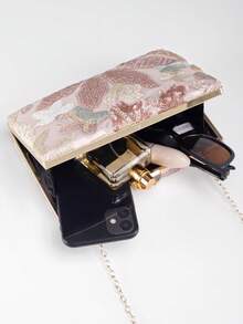 New European And American Fashion Pearl Embroidered Evening Clutch, Suitable For Parties, Galas, Weddings, Random Pattern - Pink - View 5