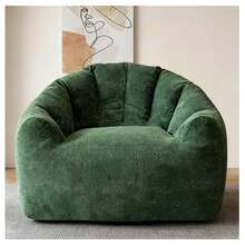 Puf con forma de pata de oso, sofá de espuma viscoelástica, diseño ergonómico, con funda de franela suave y cómoda, extraíble y lavable, ideal como silla de lectura en el dormitorio o residencia de estudiantes. - Verde - Ver 2