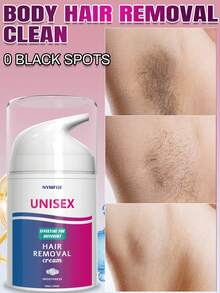 1 tuýp kem tẩy lông, hiệu quả nhanh chóng và lâu dài, phù hợp cho cả nam và nữ, dễ dàng tẩy lông, tẩy lông tức thì, làm mịn da bán vĩnh viễn không để lại cặn, tạo làn da sạch sẽ và mịn màng, 50g/1.76oz - Kem - Xem 1