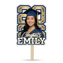 1PC Personalized Graduation Face Photo Hand Fan, One-Side Custom Photo Big Head Fan, Graduates Decoration Gifts For 2026 Graduating College Student - Multicolor - View 6