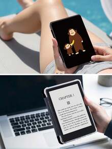 Ốp lưng máy tính bảng họa tiết Khỉ và Chuối, tương thích với iPad Air 11 inch M3 2025 / M2 2024, Air thế hệ thứ 5 2022, Air 8 2026 (11/13 inch), (A16) 11 inch thế hệ thứ 11 2025, tương thích với Samsung Galaxy Tab, Kindle Paperwhite thế hệ thứ 12 2024. Mặt lưng trong suốt, ốp bảo vệ họa tiết thời trang, chức năng tự động tắt/mở màn hình, bảo vệ bằng túi khí, phù hợp cho cả công việc văn phòng và làm quà tặng. - Nhiều màu - Xem 10