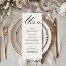 20pcs Customized Elegant Minimalist Wedding Menu, Personalized Modern Calligraphy Dinner Menu, Editable Wedding Reception Menu, Minimalist Wedding Menu Card, Customized Menu Template, Elegant Wedding Supplies, Wedding Reception Menu, Engagement Party Menu, Bridal Shower Menu, Anniversary Dinner Menu, Customizable Menu Design - Multicolor - View 7