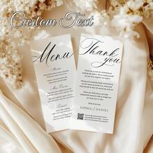 20pcs Customized Elegant Minimalist Wedding Menu, Personalized Modern Calligraphy Dinner Menu, Editable Wedding Reception Menu, Minimalist Wedding Menu Card, Customized Menu Template, Elegant Wedding Supplies, Wedding Reception Menu, Engagement Party Menu, Bridal Shower Menu, Anniversary Dinner Menu, Customizable Menu Design - Multicolor - View 5