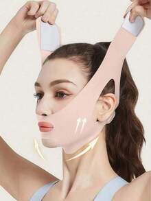 Women's Face Mask, Face Bandage Sleep Mask Face Shaping, Helps Sculpt Perfect Facial Contours, Reusable, Hand Washable, Suitable For Daily Wear, Nylon Material - Purple - View 10