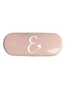 Solid Color Glasses Case Minimalist New Design Portable Waterproof Dustproof Small Plastic Material (Small, Plastic Material) Initial Glasses Case Hard Shell - PU Leather Artistic Letter And Heart Pattern Printed Glasses Case - Multicolor - View 12