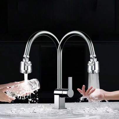 Aireador giratorio a prueba de salpicaduras para grifos de cocina, adaptador universal para grifos de agua caliente y fría