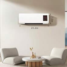 Compact Wall AC Fan Heater Combo - Portable 2-In-1 Cooling & Heating System With Remote Control For All Seasons - 美規A型插(110-127V) - 查看 2
