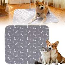 Tấm lót cho thú cưng có thể giặt, kích thước 40*60cm, chống rò rỉ, tái sử dụng được, dành cho chó, mèo, chuột lang. - Xám - Xem 6