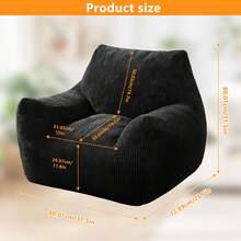 Bean Bags - Màu xám đậm - không có kiểu Ottoman - Xem 2