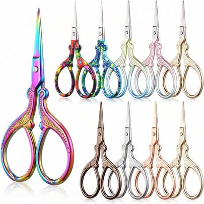 3.6 Inch Small Embroidery Scissors Sharp Stainless Steel Needlepoint Scissors DIY Tool Dressmaker Shears For Sewing Crafting Needlework Houshold