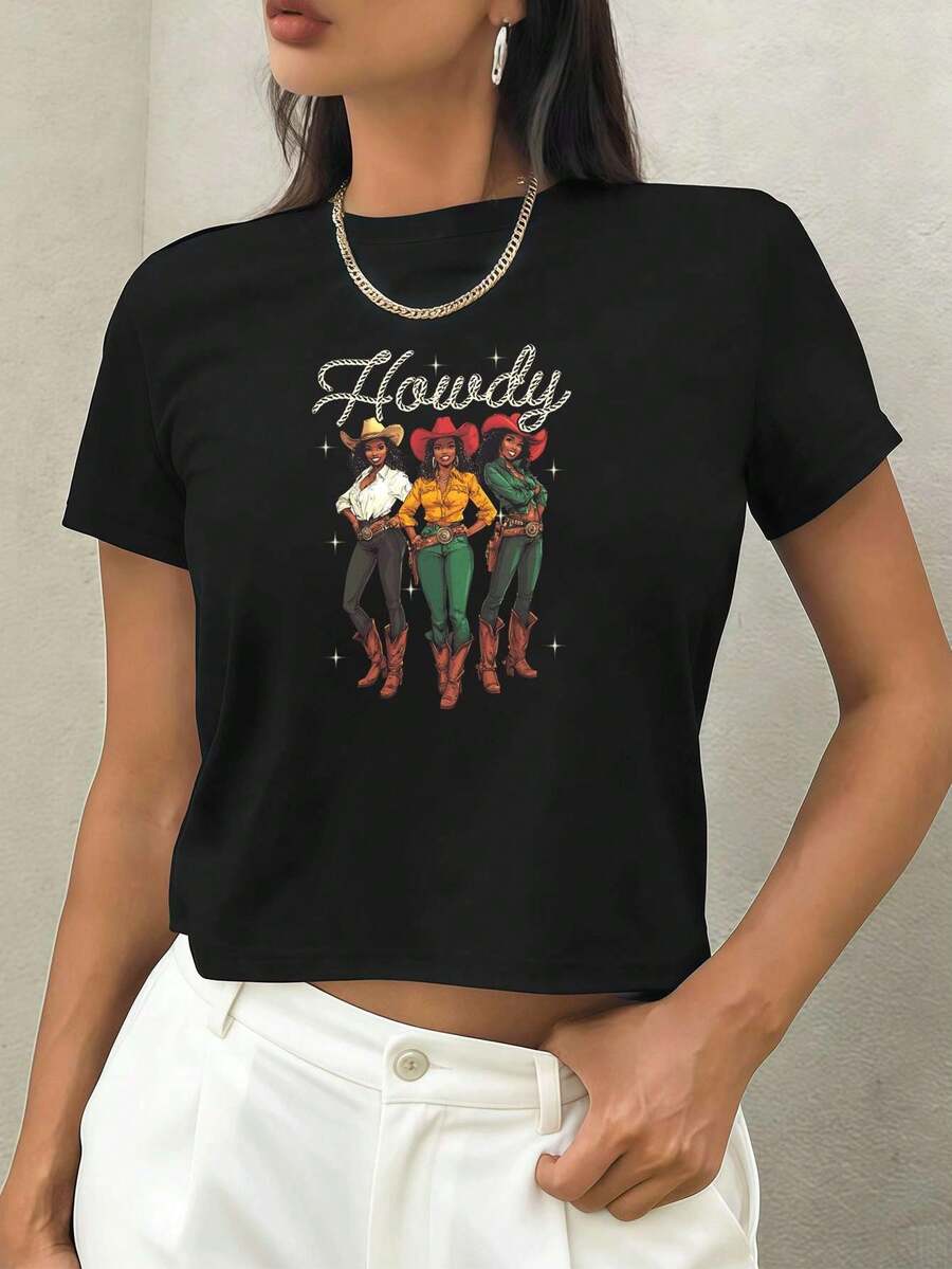 Women T-Shirts - Black - View 1