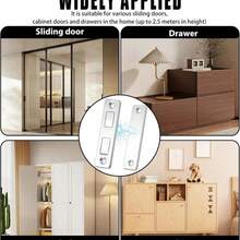 10pcs Cabinet Door Magnets, Ultra-Thin No Drilling Hidden Magnetic Door Stoppers, Suitable For Small Kitchen Wardrobe Sliding Door Closure - Long Door Magnets - 10 Pcs - View 5