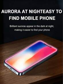 2pcs Pink Luminous Air Cushion Screen Protector, Made Of High-Hardness Tempered Glass, Durable And Scratch-Resistant, Compatible With IPhone 17 ProMax/16 ProMax/15 ProMax/14 ProMax/13 ProMax/12 ProMax/11 ProMax/17 Pro/16 Pro/15/14/13/12/11 Series - Black - View 4