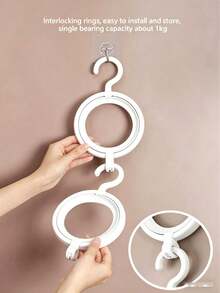 2pcs Hat Rack, Scarf Organizer Hooks, Wall-Mounted Cabinet Door Storage Rack, Over-The-Door Hanger, Hat Storage Accessories, Bedroom/Living Room/Dorm Supplies, Home Organization And Storage Items - MultiWarna - View 7